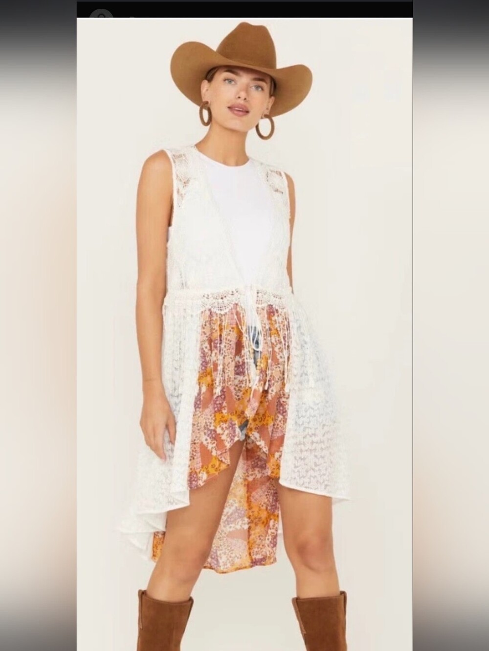 Miss Me Ditzy Floral Duster NWOT